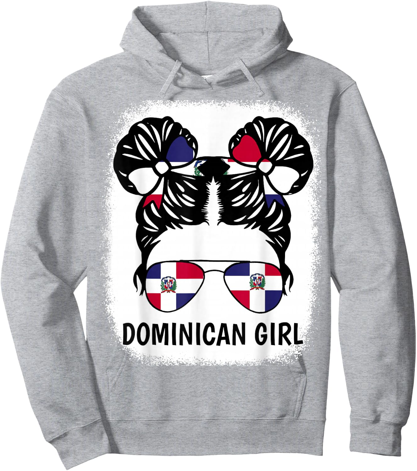 Dominican Girl Dominicana Republic Flag Hispanic Heritage Hoodie - Hoodie | Ash