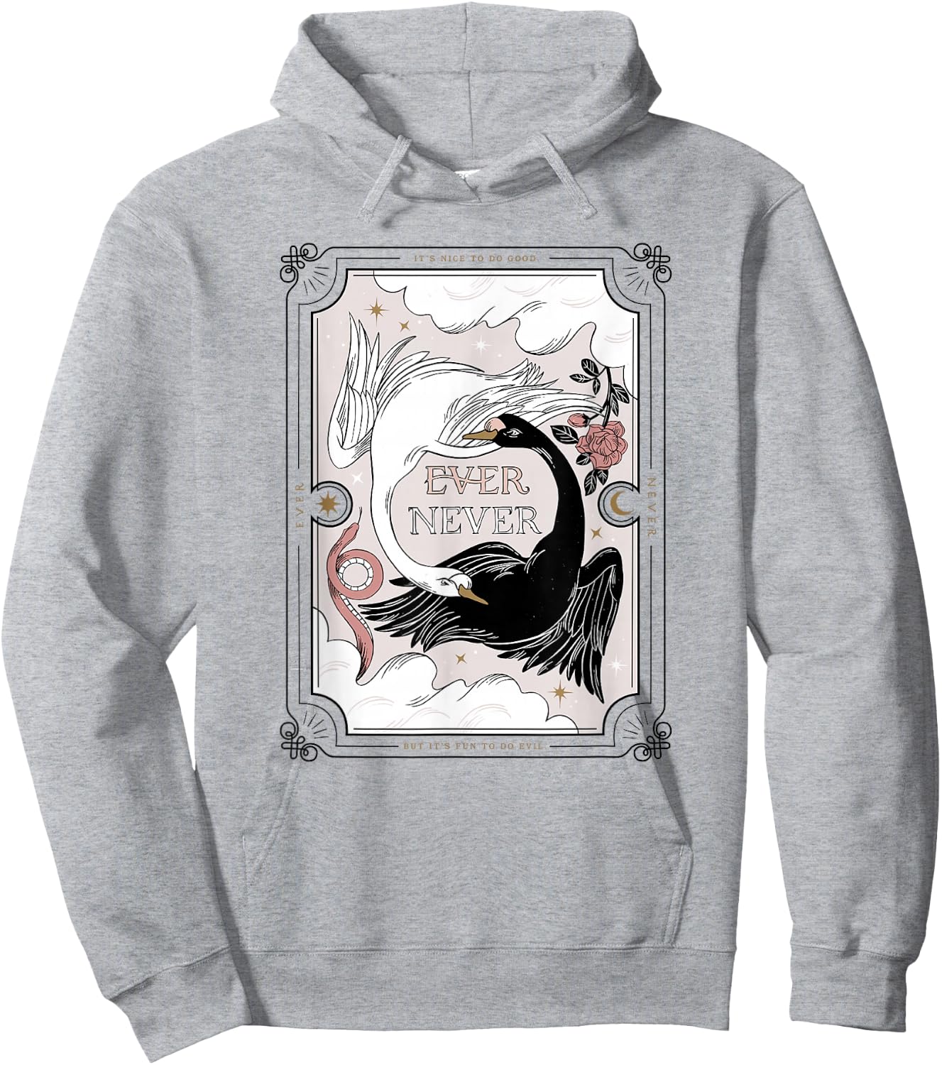 The School for Good and Evil Ever Never Black & White Geese Hoodie - Hoodie | Ash