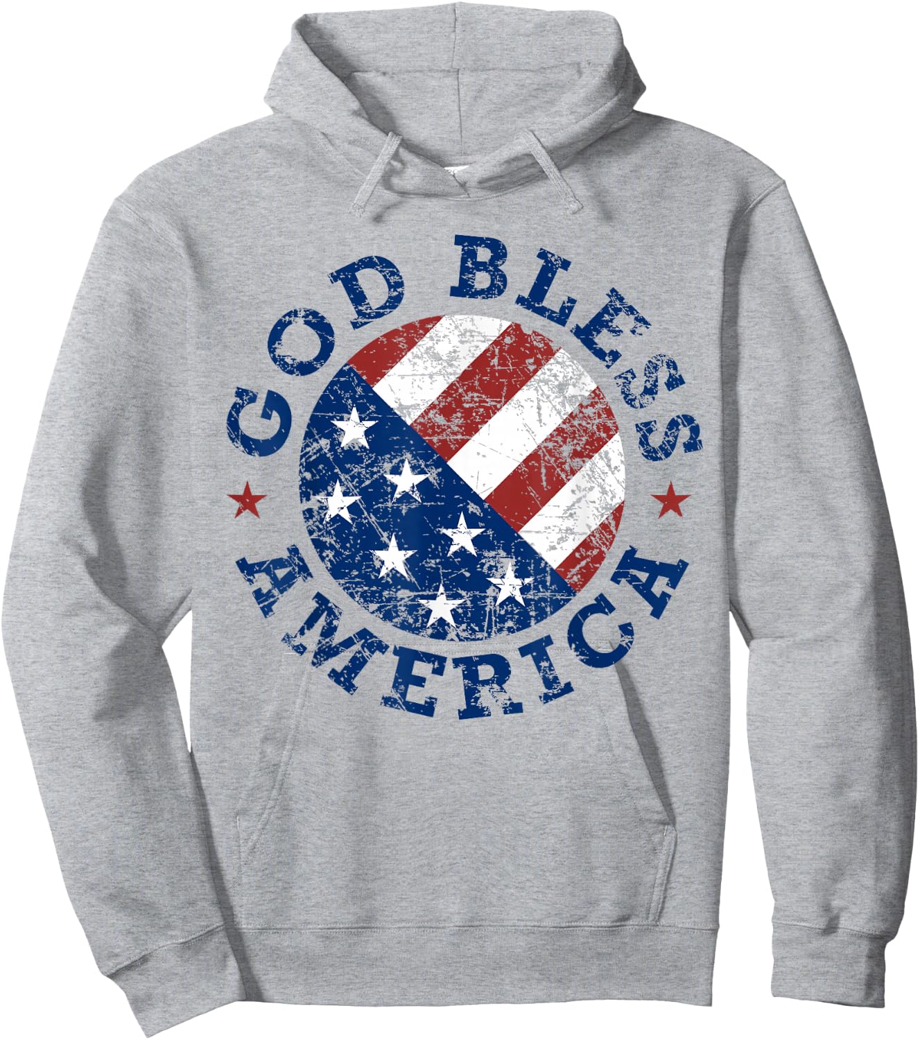 God Bless America Flag 4th of July Independence Day Kids Men Hoodie - Hoodie | Ash