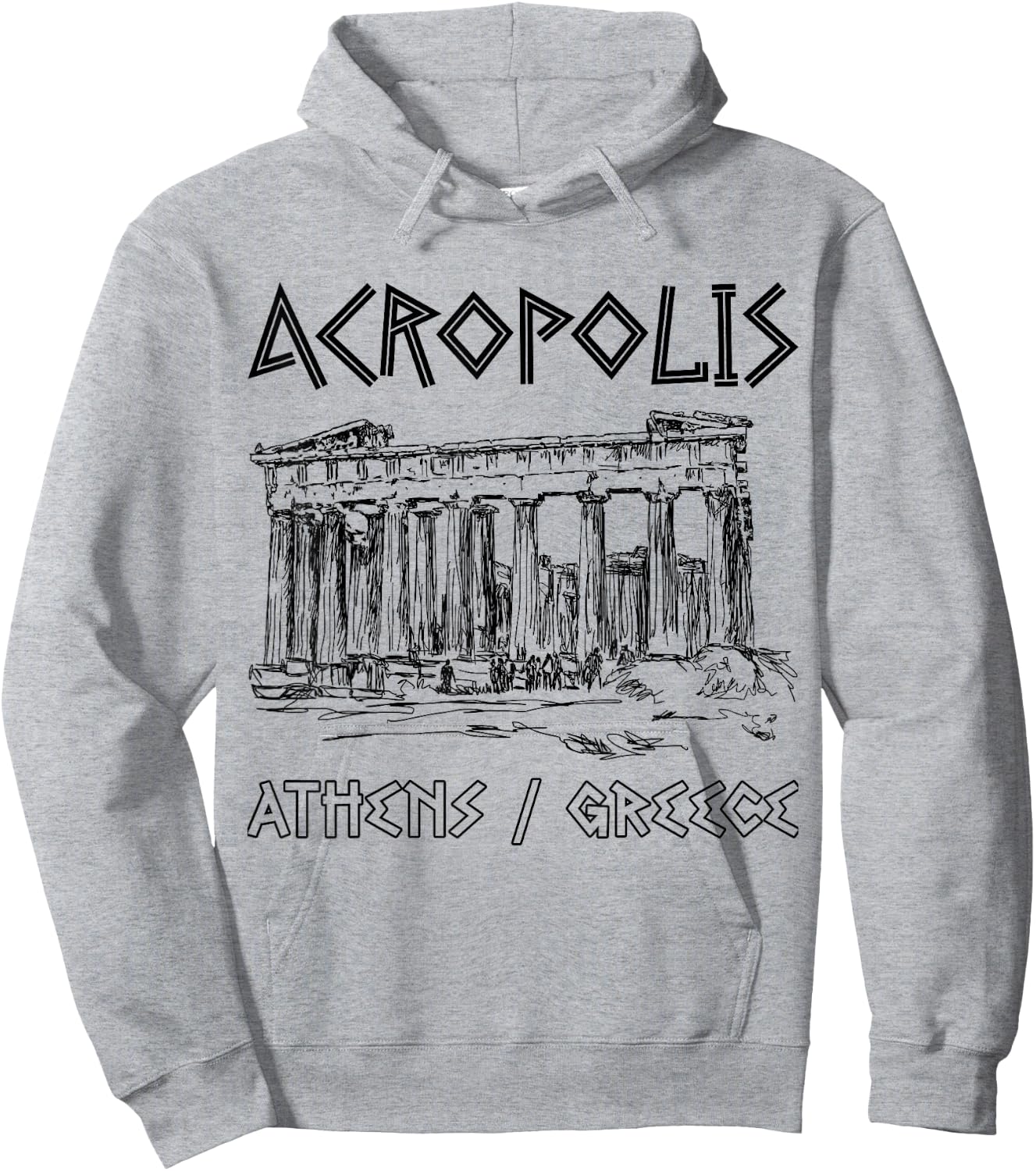 Acropolis Athens Greece Souvenir Greek Parthenon Hoodie - Hoodie | Ash