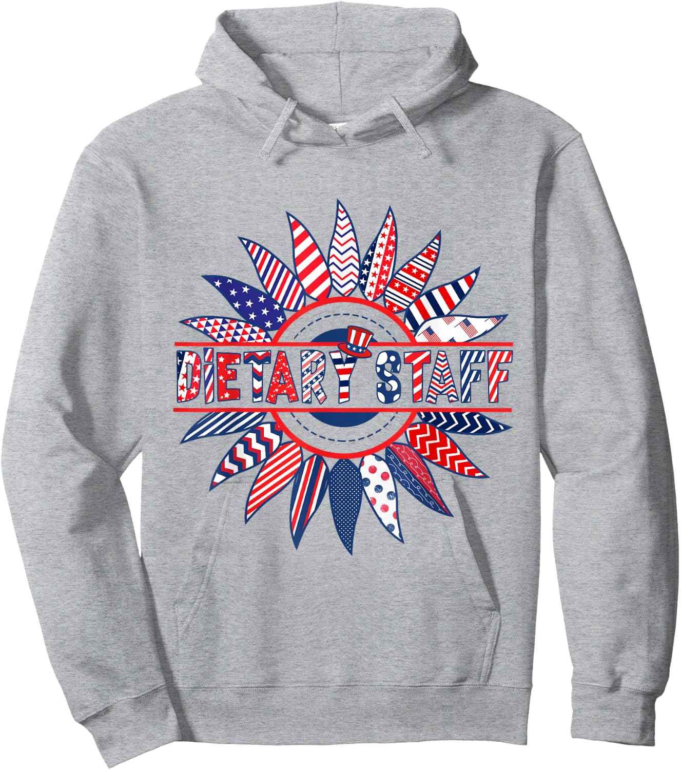 Sunflower Patriotic Dietary Staff 4th Of July 2024 Women Men Hoodie - Hoodie | Ash