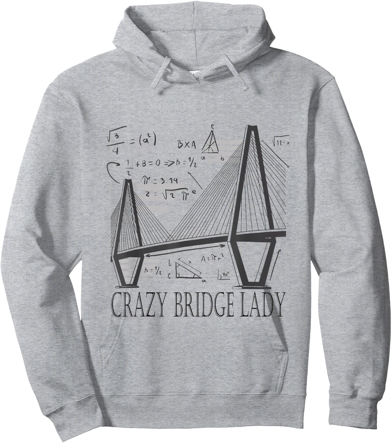 Crazy Bridge Lady Civil Engineer Bridge Hoodie - Hoodie | Ash