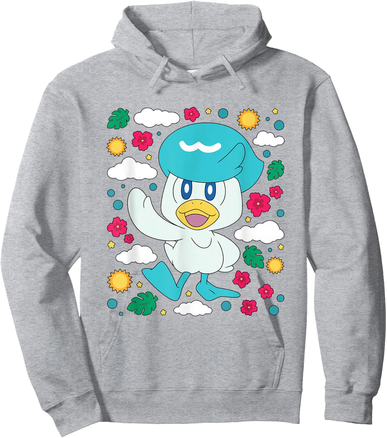 Pokémon Iconic Cute Quaxly Colorful Big Chest Logo Hoodie - Hoodie | Ash