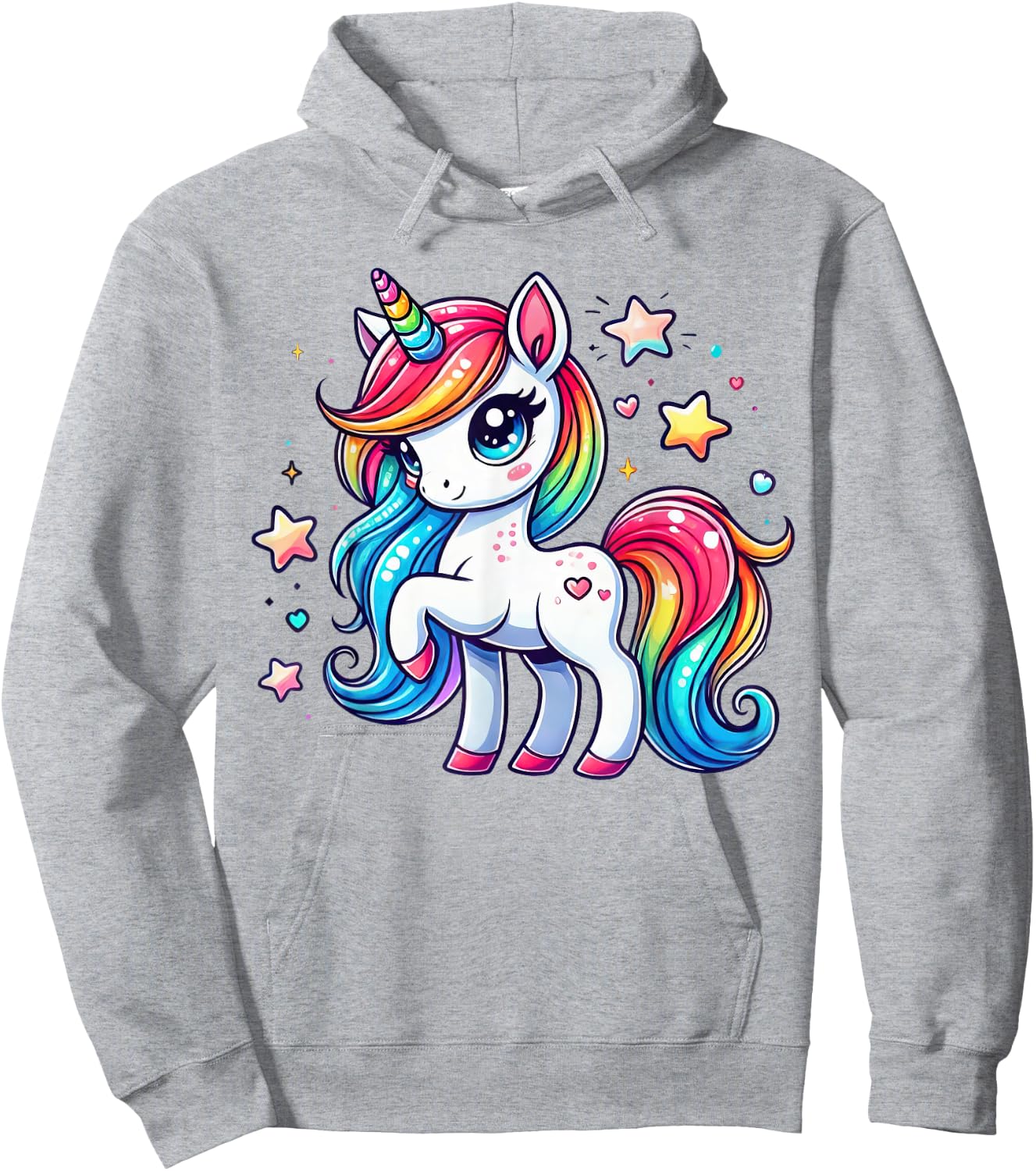 Unicorn For Girls Cute Rainbow Magical Unicorn Hoodie - Hoodie | Ash