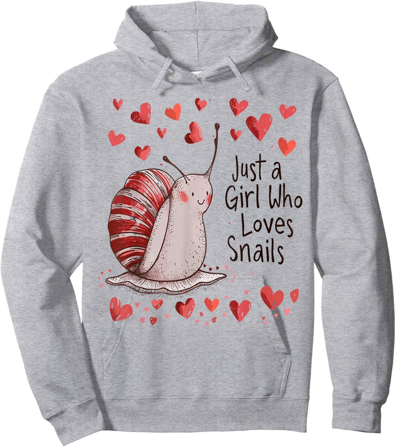 Cute Snails Lovers Gift - Just A Girl Who Loves Snails Hoodie - Hoodie | Ash