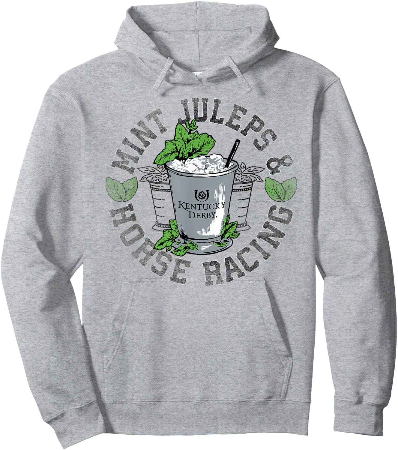 Officially Licensed Kentucky Derby Mint Juleps Vintage Hoodie - Hoodie | Ash