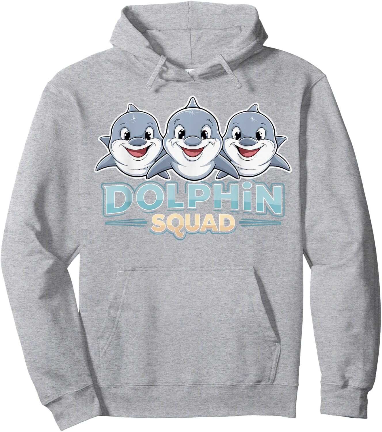 Dolphin Squad Design for Dolphin Lover Stuff | Kids Dolphin Hoodie - Hoodie | Ash
