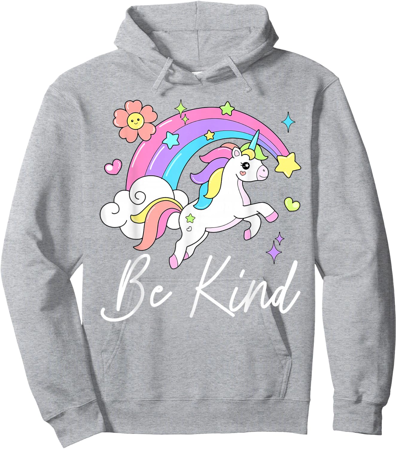 Be Kind Stop Bullying Unicorn Rainbow Unity Day Wear Orange Hoodie - Hoodie | Ash