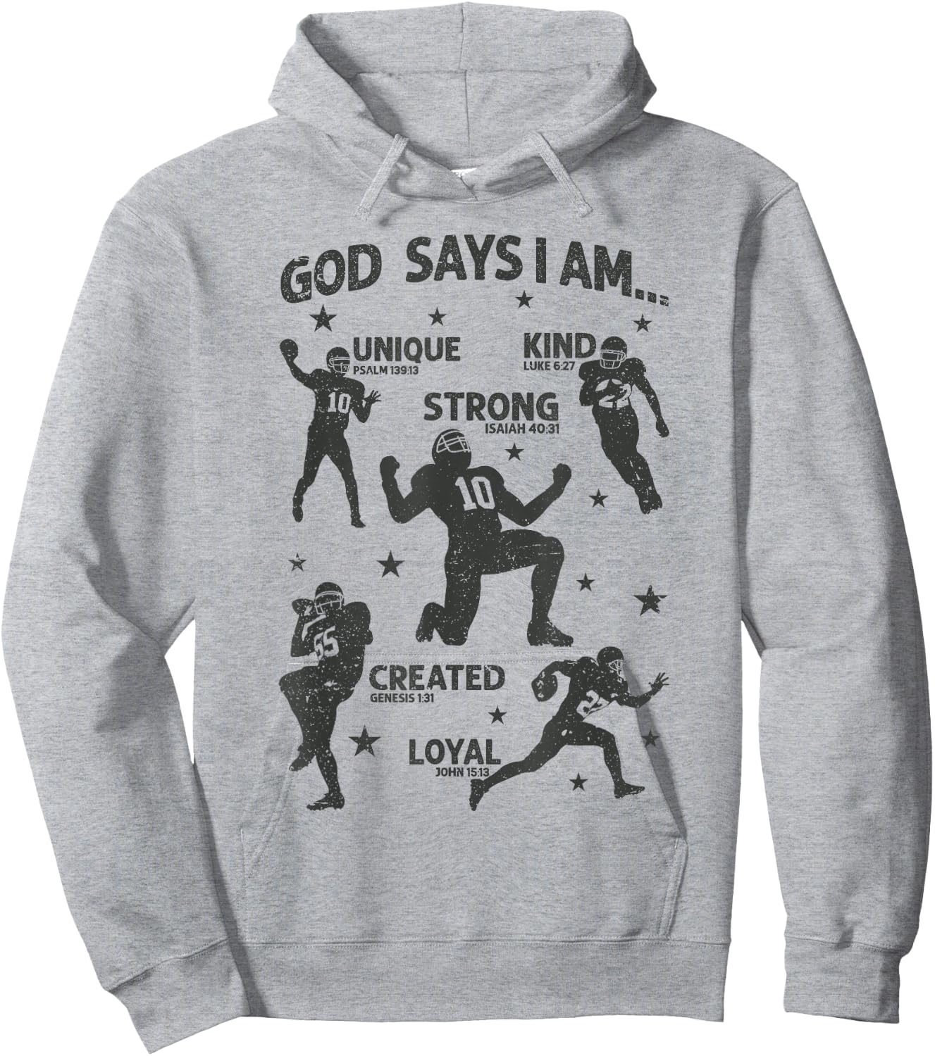 God Says I Am American Football Lover Men Women Christian Hoodie - Hoodie | Ash