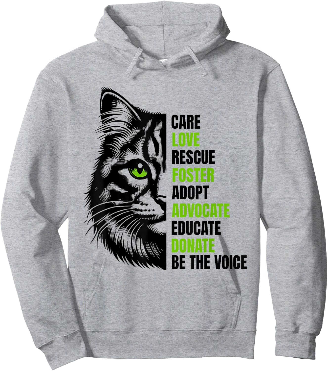 Paws Under the Moon - Cat Lovers Gifts Cat Rescue Gift Feral Kittens Homeless Foster Adopt Cats TNR , Small, White Hoodie - Hoodie | Ash