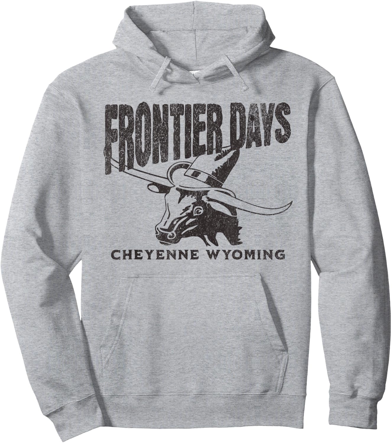 Cheyenne Wyoming Steer Frontier Days Hoodie - Hoodie | Ash
