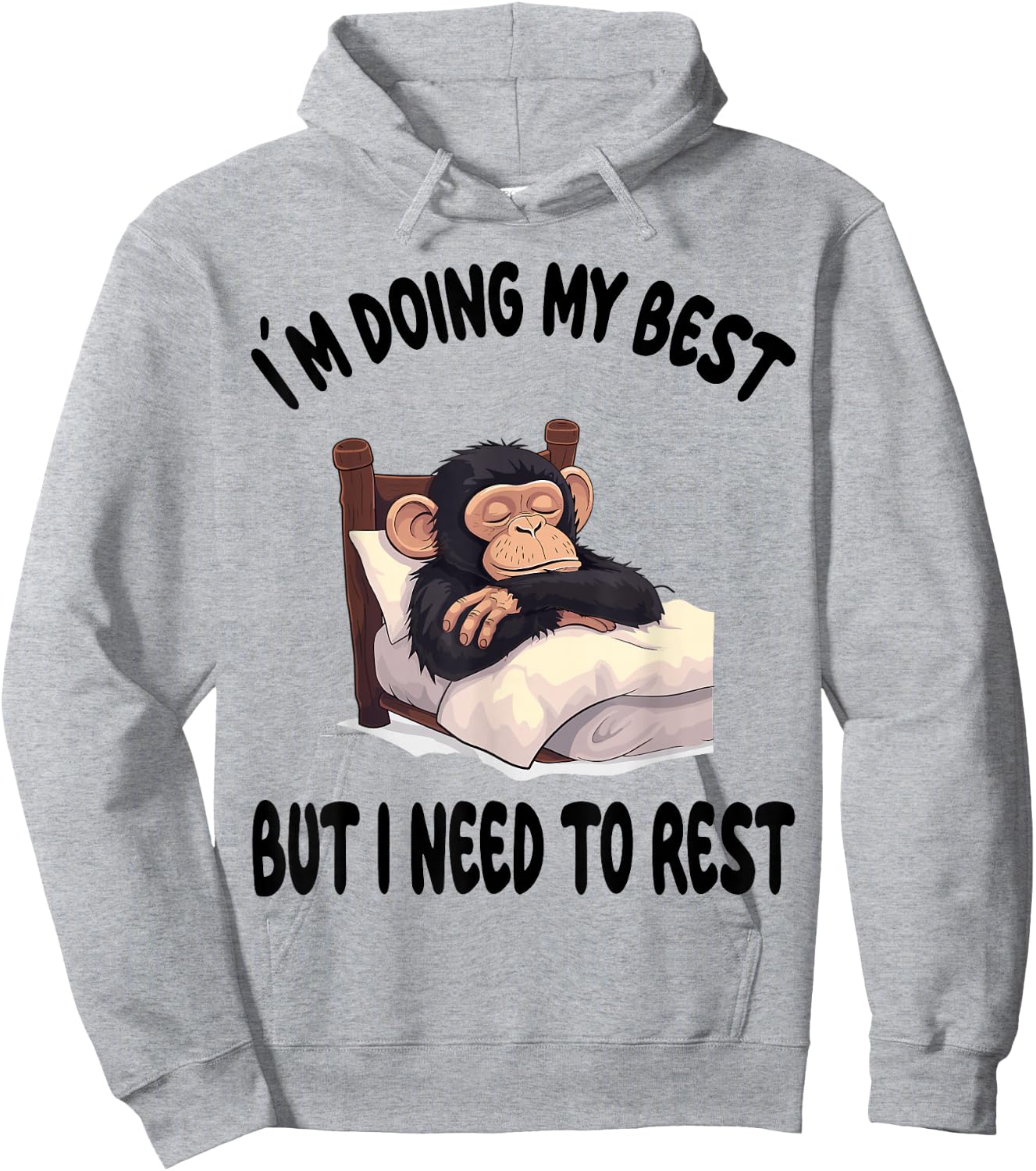 Monkey Ape Official Sleepshirt Pajamas Nightgown Hoodie - Hoodie | Ash