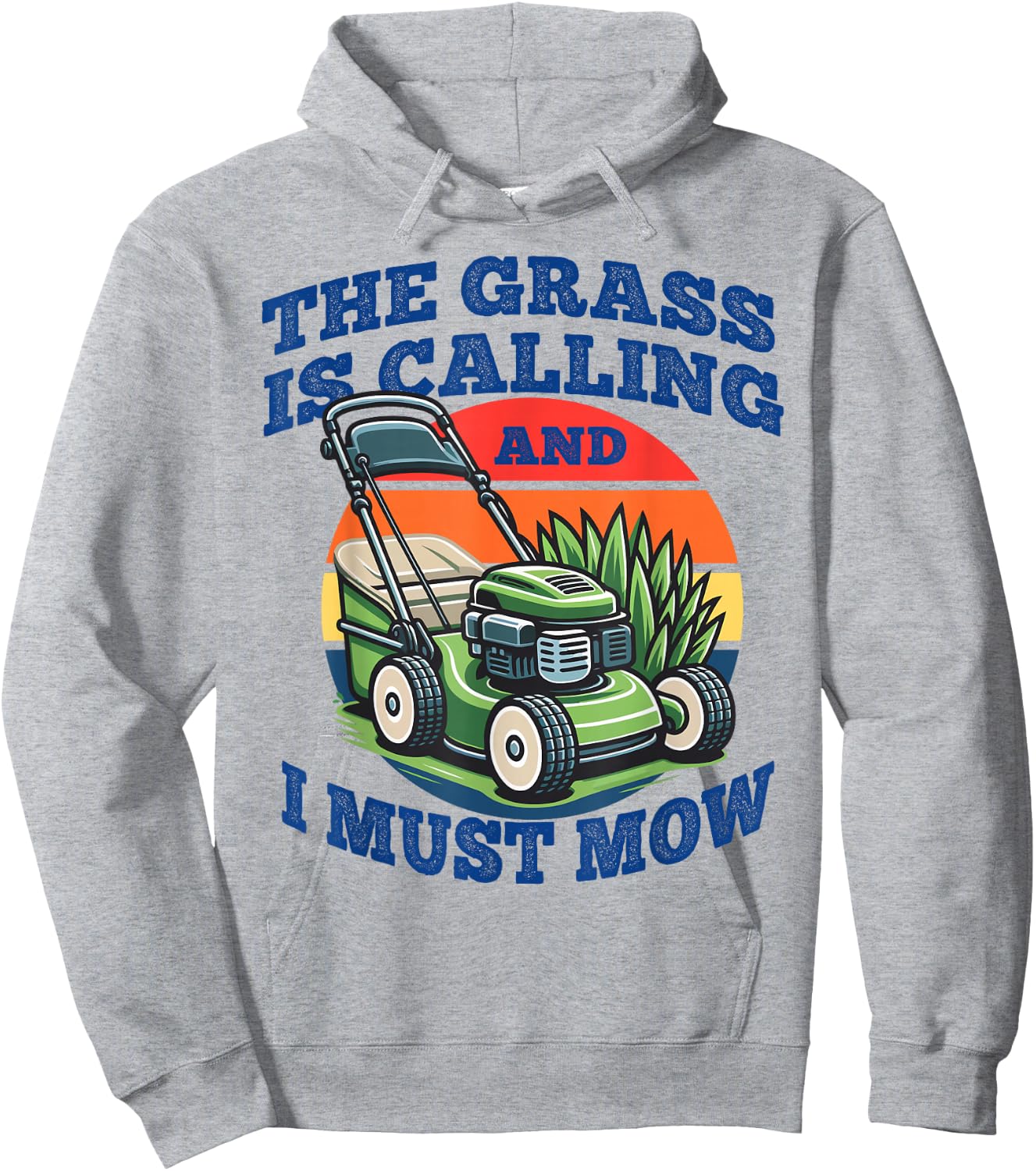 Lawn Mowing Grass is Calling Funny Gardening Dad Gift Hoodie - Hoodie | Ash