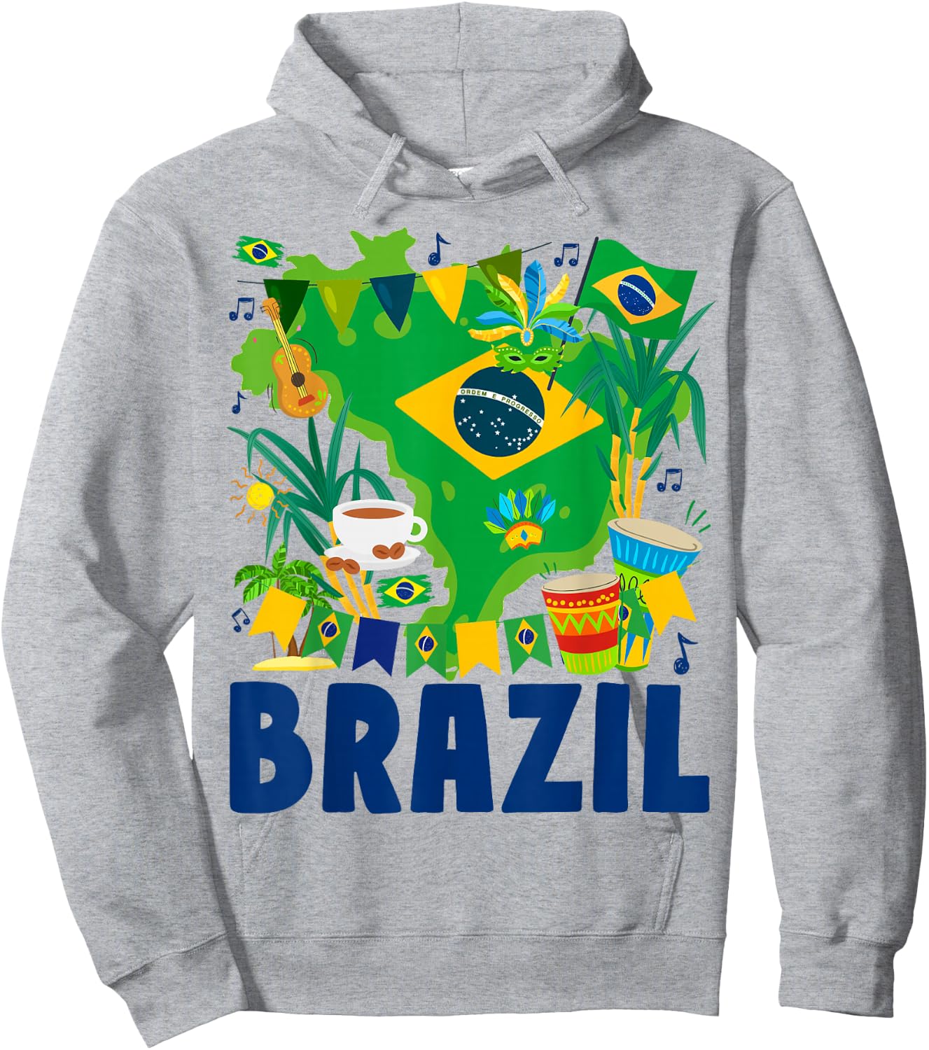 Brazil Flag Outfit Idea Brasil & Brazilian Flag Hoodie - Hoodie | Ash