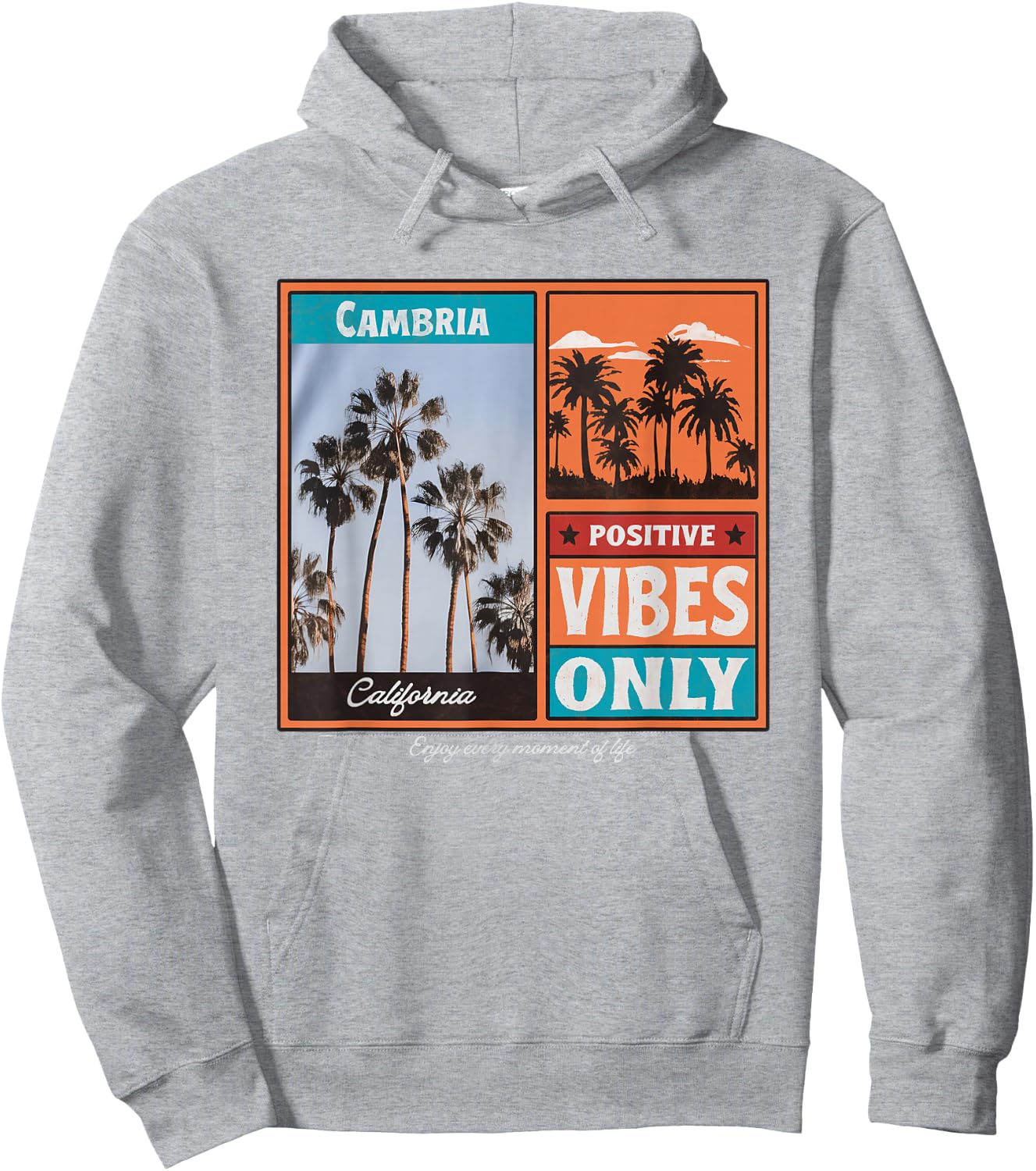 Cambria California CA Retro Hoodie - Hoodie | Ash