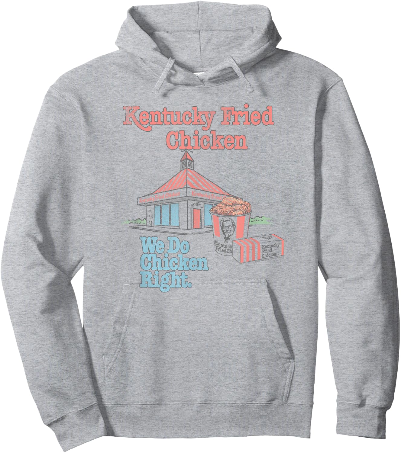 Officially Licensed KFC We Do Chicken Right Fast Food Hoodie - Hoodie | Ash