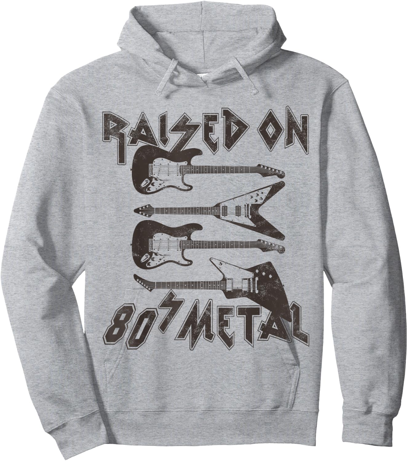 Raised On 80s Metal 80s Rock Hair Bands Metal Music Lover Hoodie - Hoodie | Ash