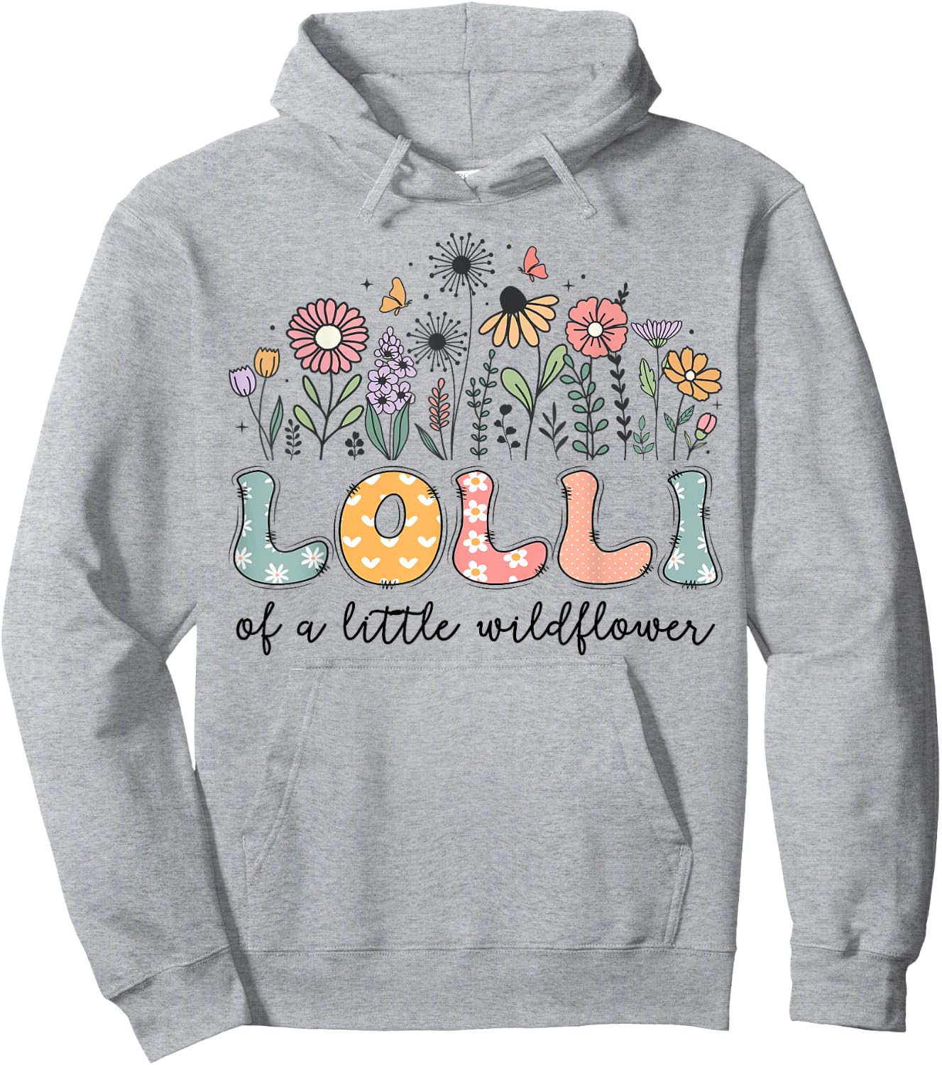 Lolli Of The Little Wildflower Baby Birthday Party Hoodie - Hoodie | Ash
