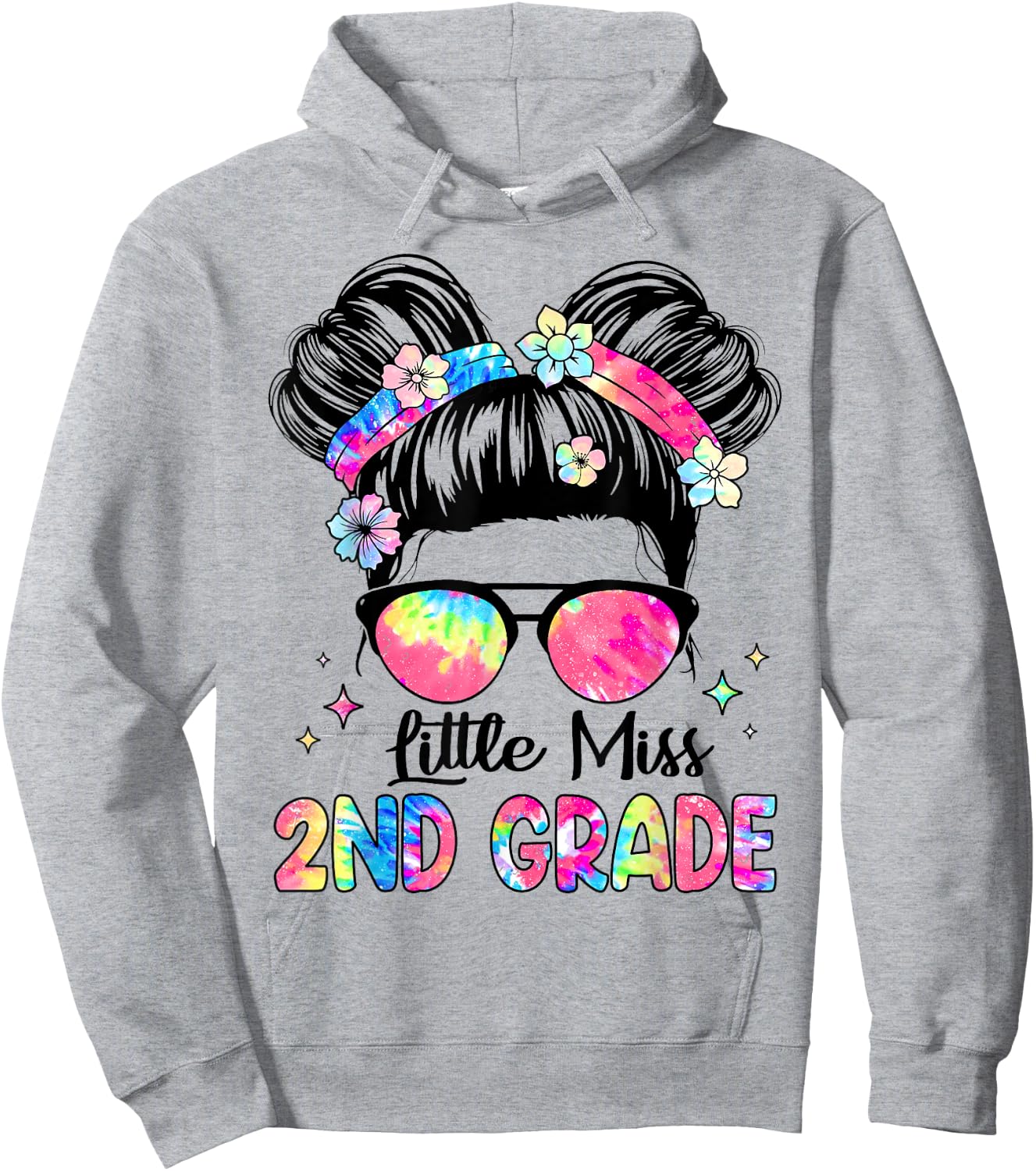 Little Miss 2nd Grade Girls Kids Back To School Second Grade Hoodie - Hoodie | Ash
