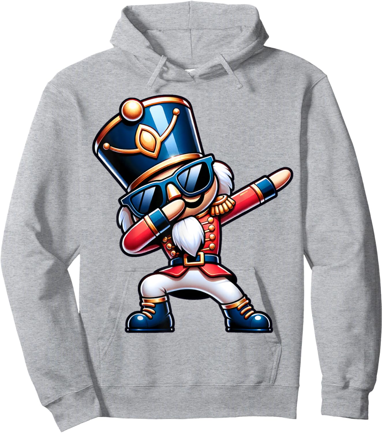Christmas Nutcracker Dabbing Boys Santa Xmas Funny Hoodie - Hoodie | Ash