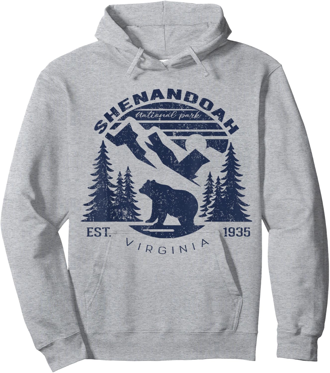 Vintage Shenandoah National Park for kids Hiking Camping Hoodie - Hoodie | Ash