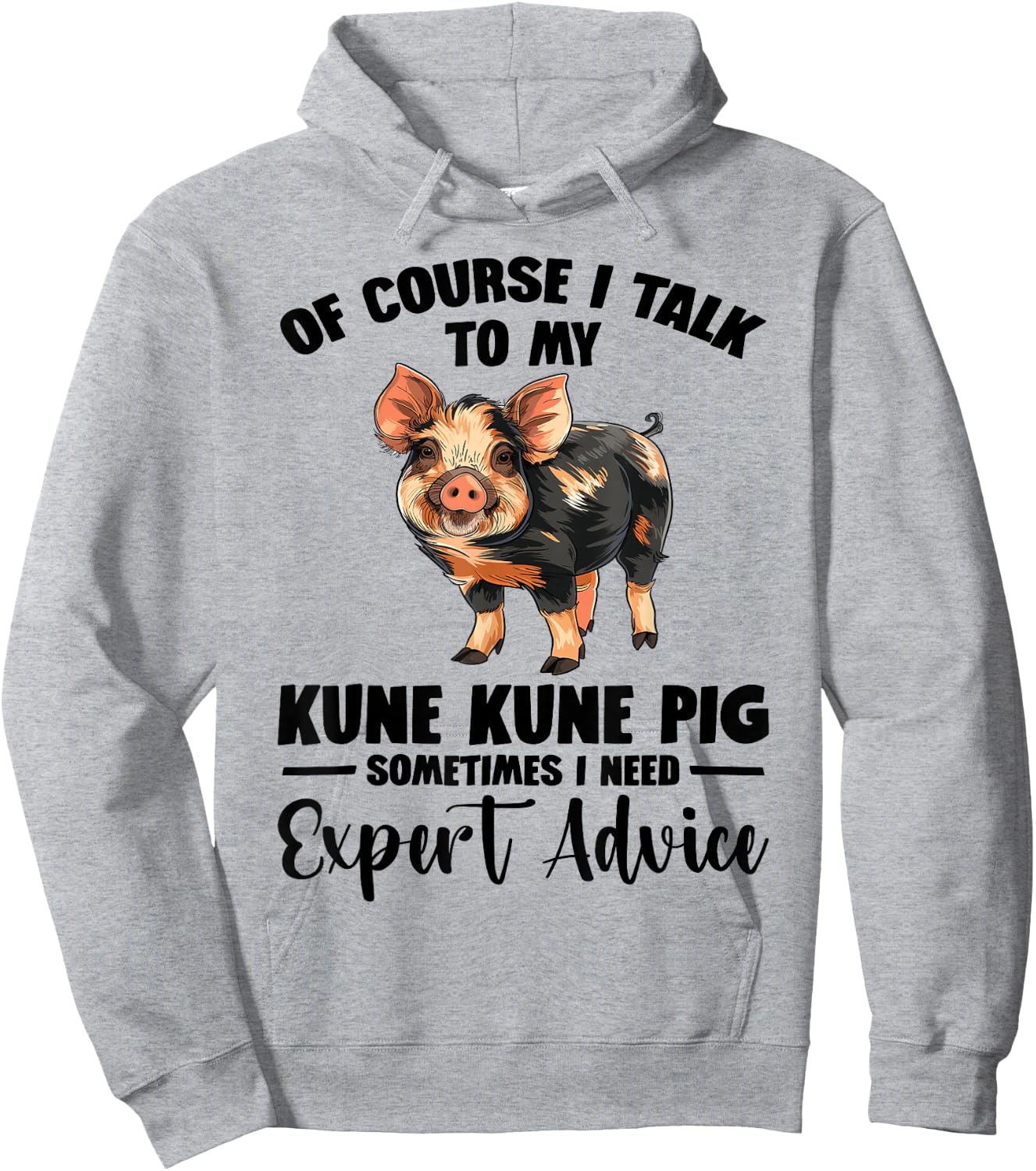 Kune Kune Pig Stuffed Animal Plush Pig Good Kunekune Pig Hoodie - Hoodie | Ash