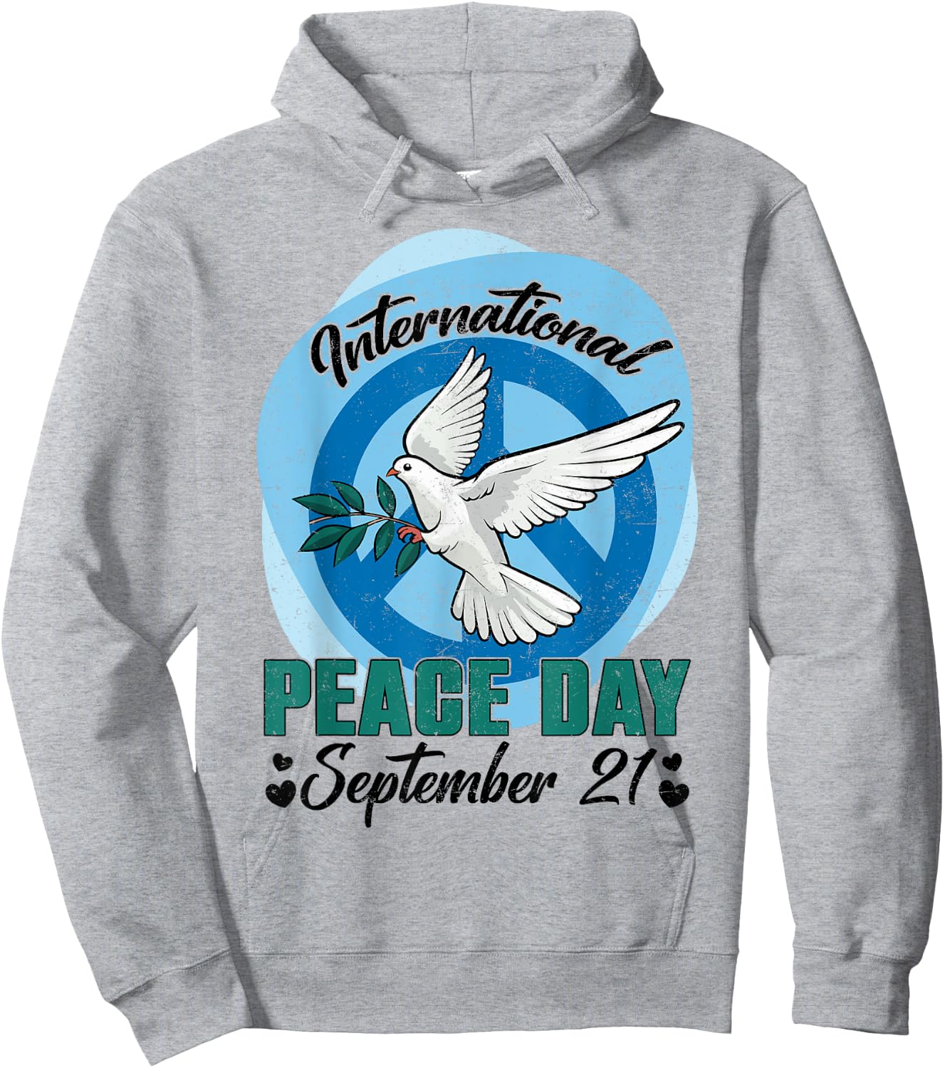 Funny Peace Bird World Peace Day International Day Of Peace Hoodie - Hoodie | Ash