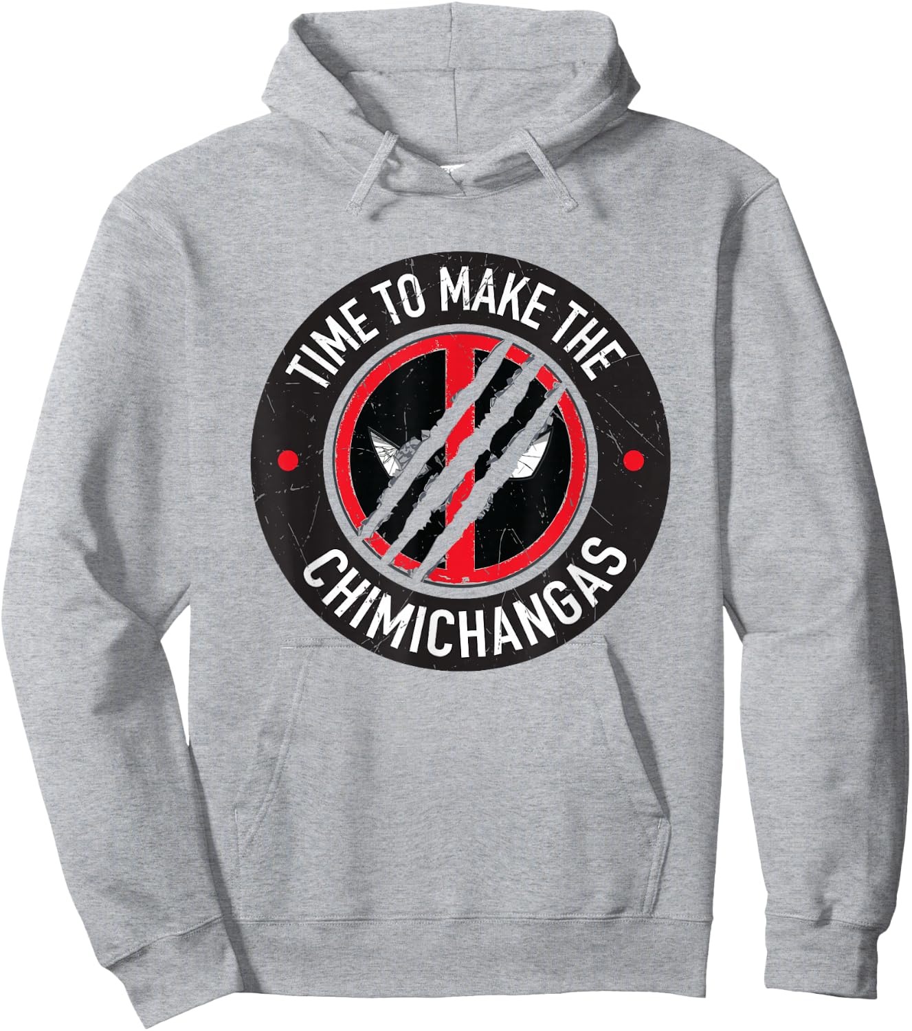 Marvel Deadpool & Wolverine Time To Make Chimichangas Logo Hoodie - Hoodie | Ash