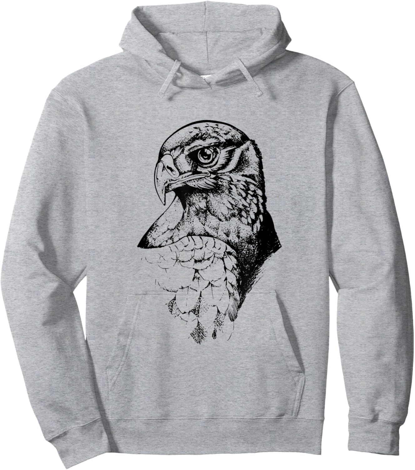 Red-Tailed Hawk Shirt Hoodie - Hoodie | Ash