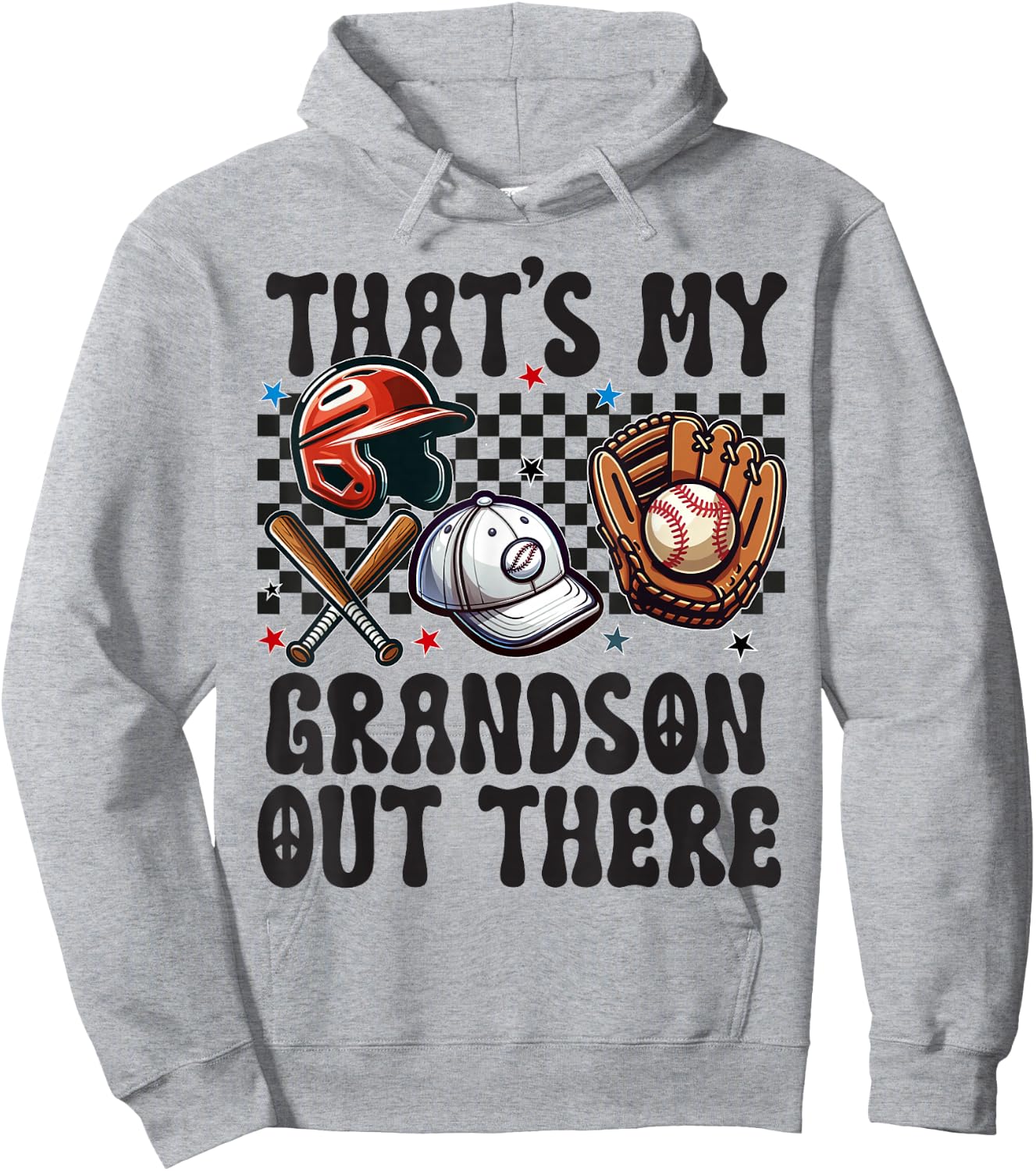 That's My Grandson Out There Baseball For Grandpa Grandma Hoodie - Hoodie | Ash