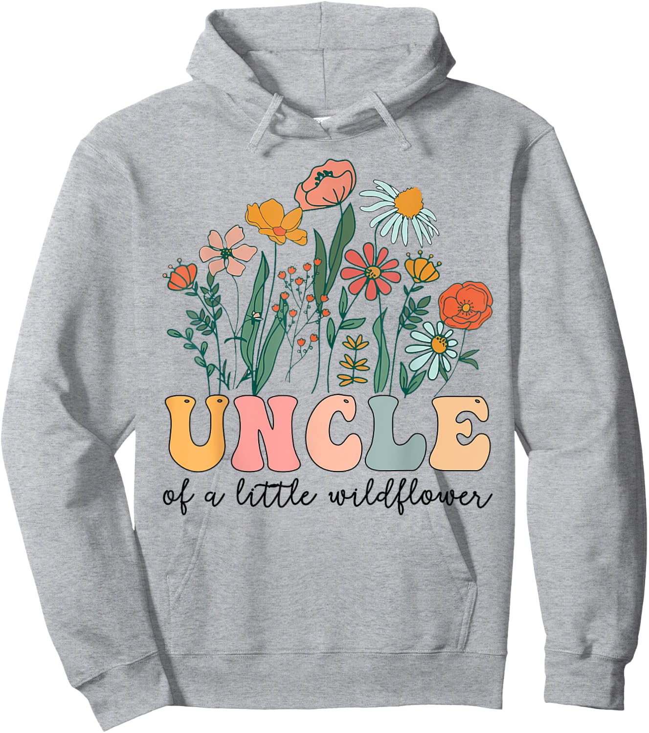 Uncle Of The Little Wildflower Birthday Party Baby Shower Hoodie - Hoodie | Ash