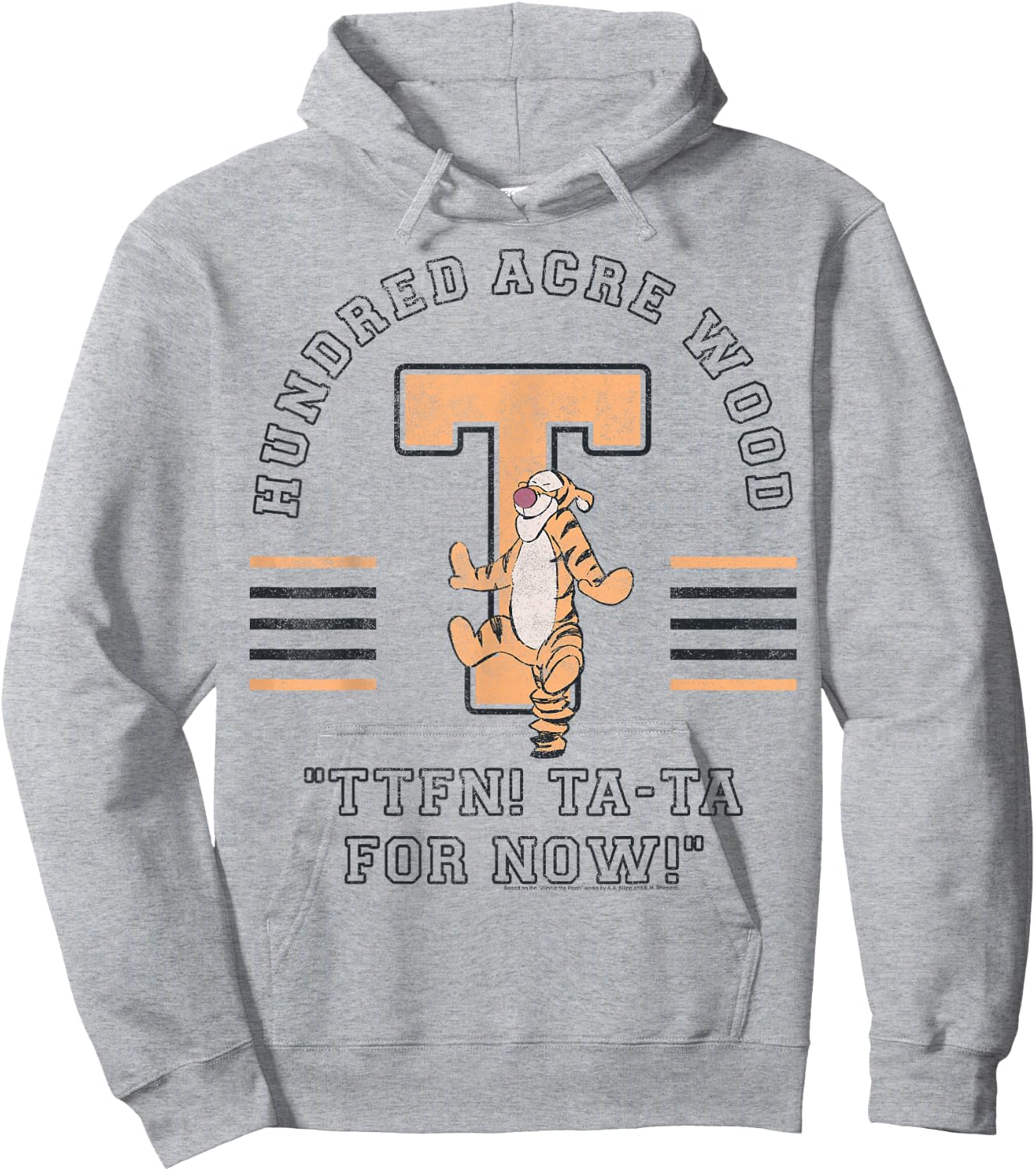 Disney Winnie The Pooh Tigger Hundred Acre Wood TTFN Small Hoodie - Hoodie | Ash
