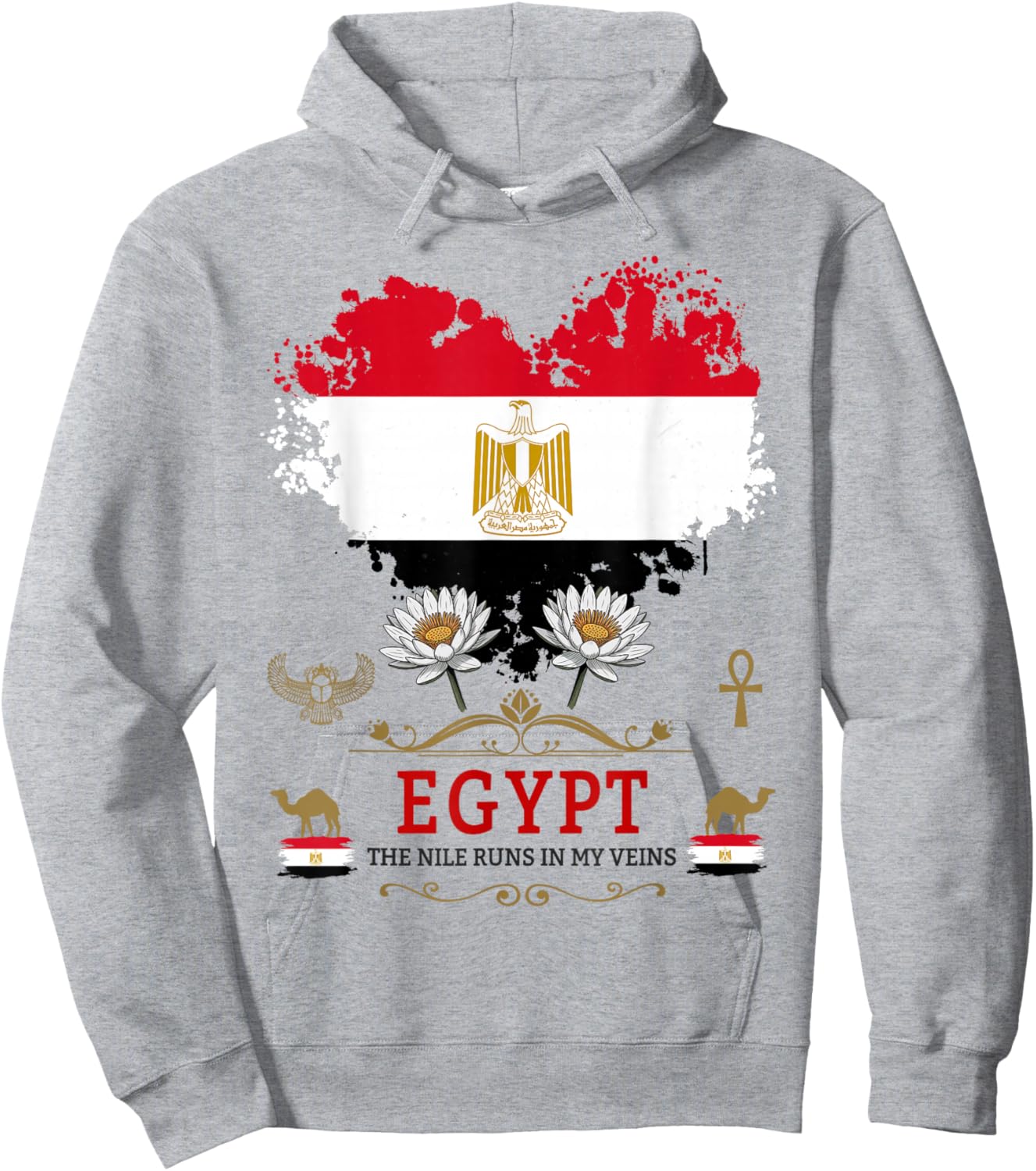 Egyptian Flag Outfit Idea For Kids Egyptian Heritage Themed Hoodie - Hoodie | Ash