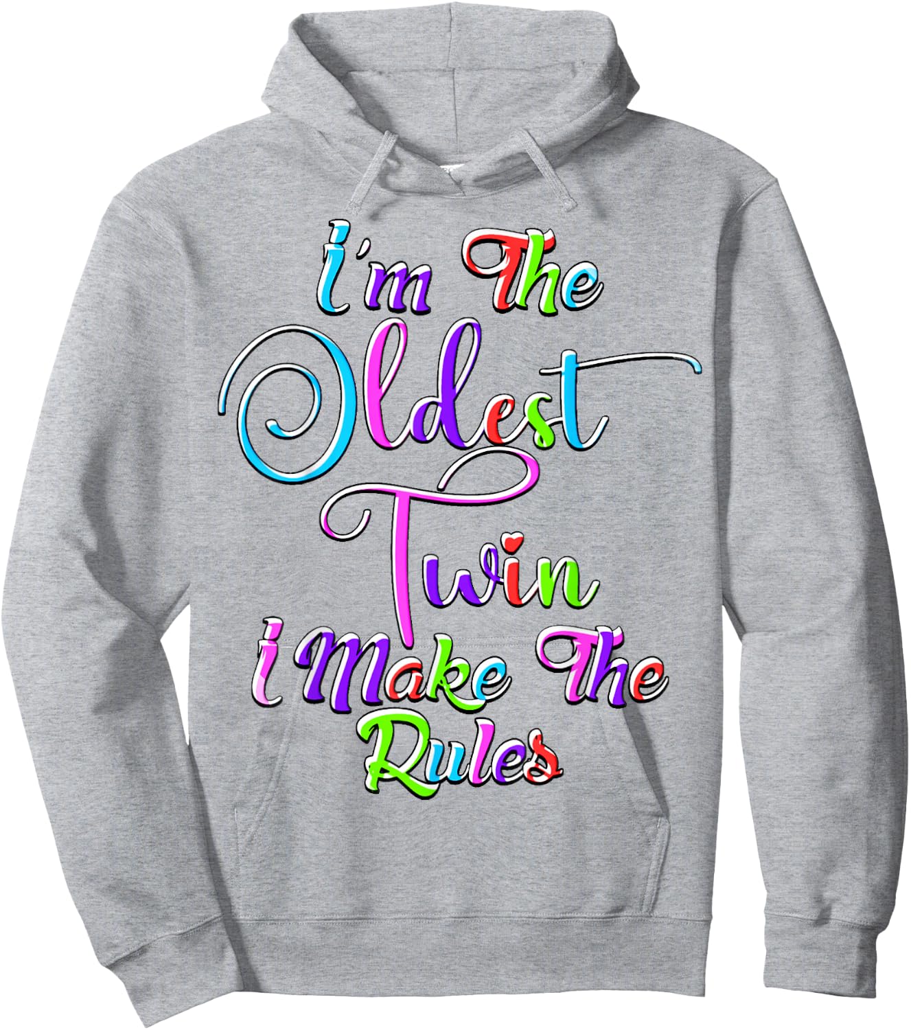 Oldest Twin Shirt Birthday Sibling Funny Twins Matching Hoodie - Hoodie | Ash