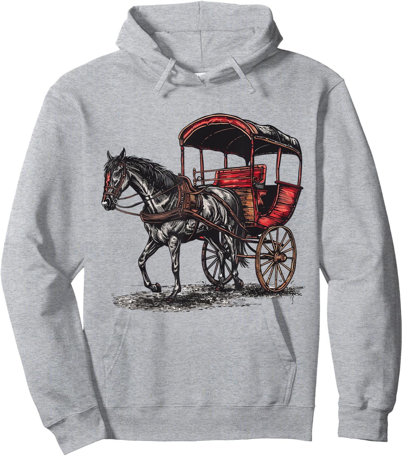 Vintage Amish Buggy Horse Buggy Wagon Rural transportation Hoodie - Hoodie | Ash