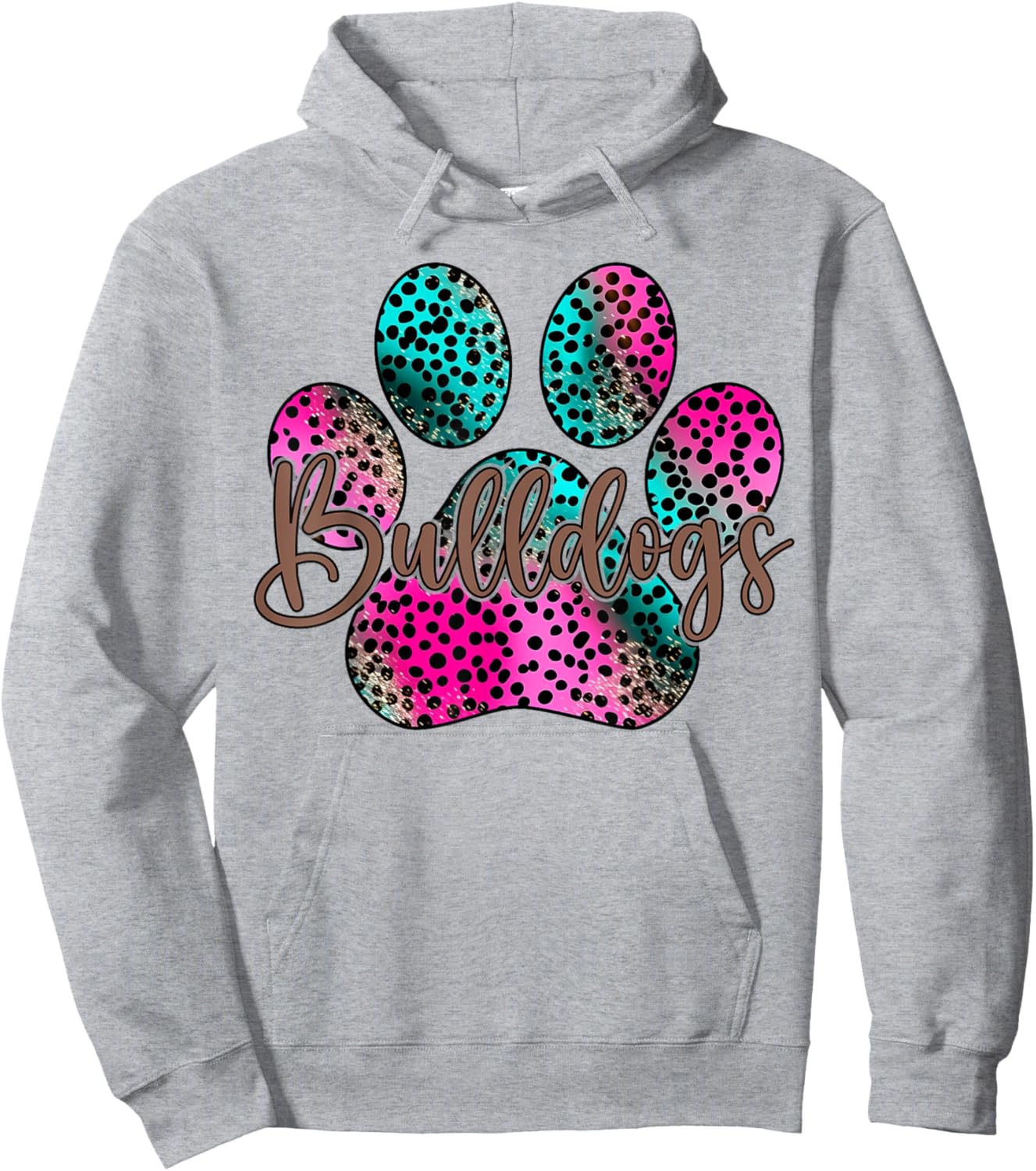 Vintage Bulldogs Team Pride School Spirit Back To School Hoodie - Hoodie | Ash