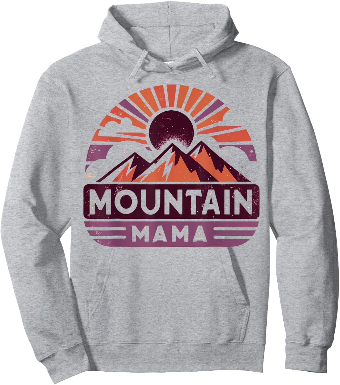 Mothers Day Love Hiking Mountain Mama Hoodie - Hoodie | Ash