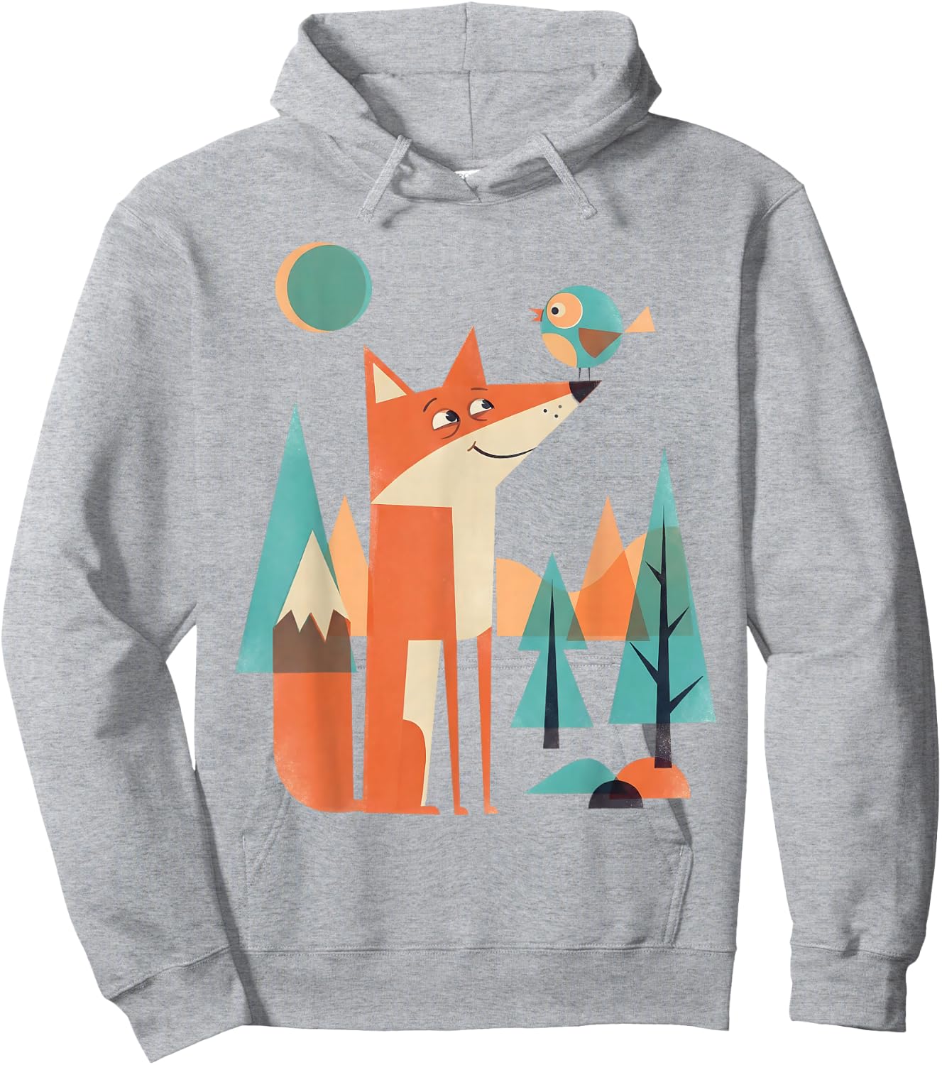 Vintage Retro Mid-Century Modern Look Fox 50s 60s Style Hoodie - Hoodie | Ash