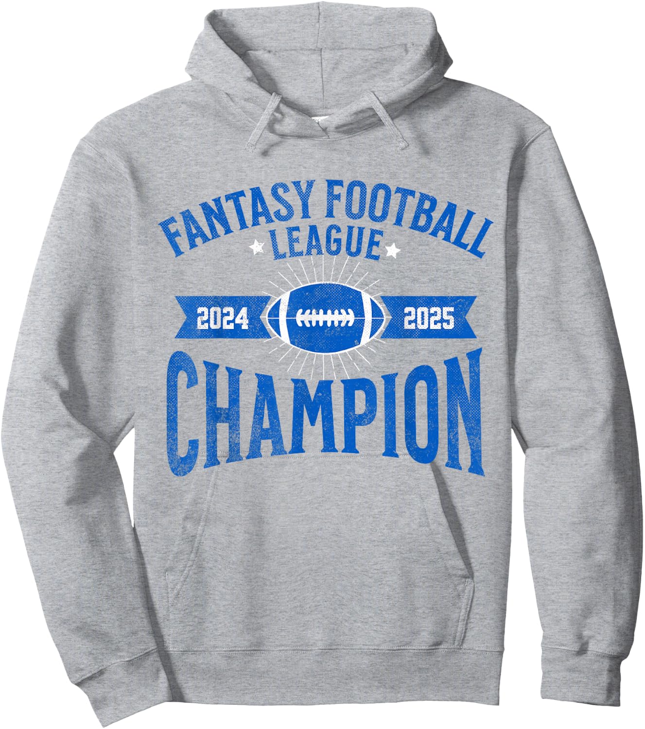 Fantasy Football League Championship Apparel Fantasy Football League Champion Champ 2024 2025 FFL -Adults Grey Small Hoodie - Hoodie | Ash