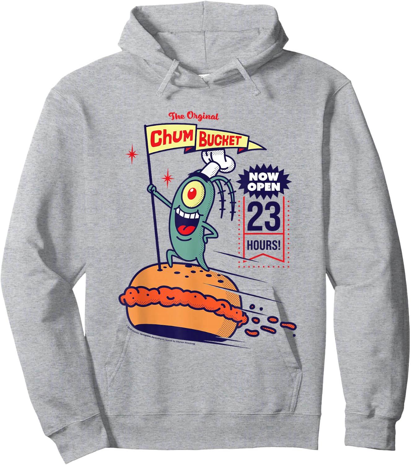 Spongebob Squarepants The Original Chum Bucket Hoodie - Hoodie | Ash