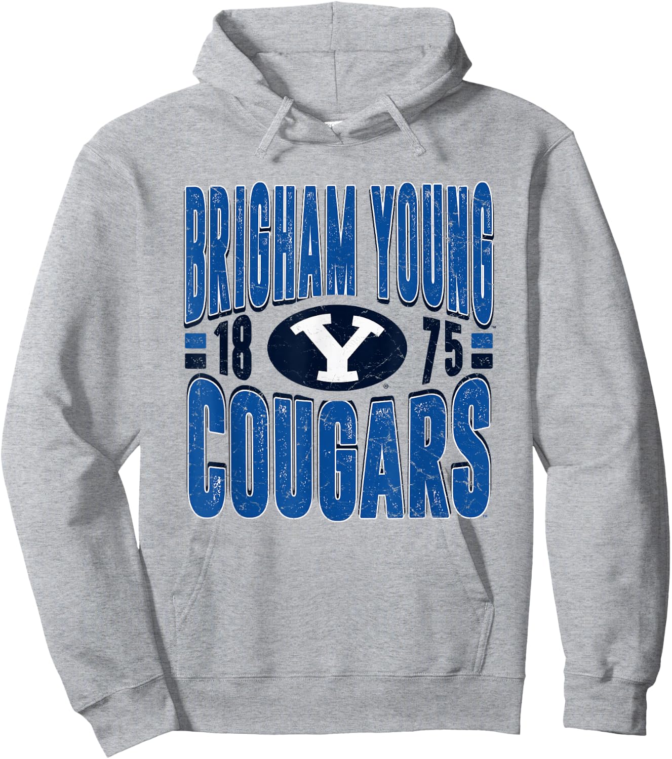 BYU Cougars Vintage 90's Retro White Officially Licensed Hoodie - Hoodie | Ash