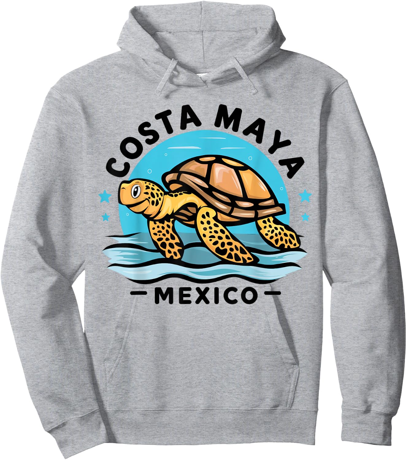 Costa Maya Mexico Turtle Vacation Souvenir Beach Men Women Girls Kids Hoodie - Hoodie | Ash