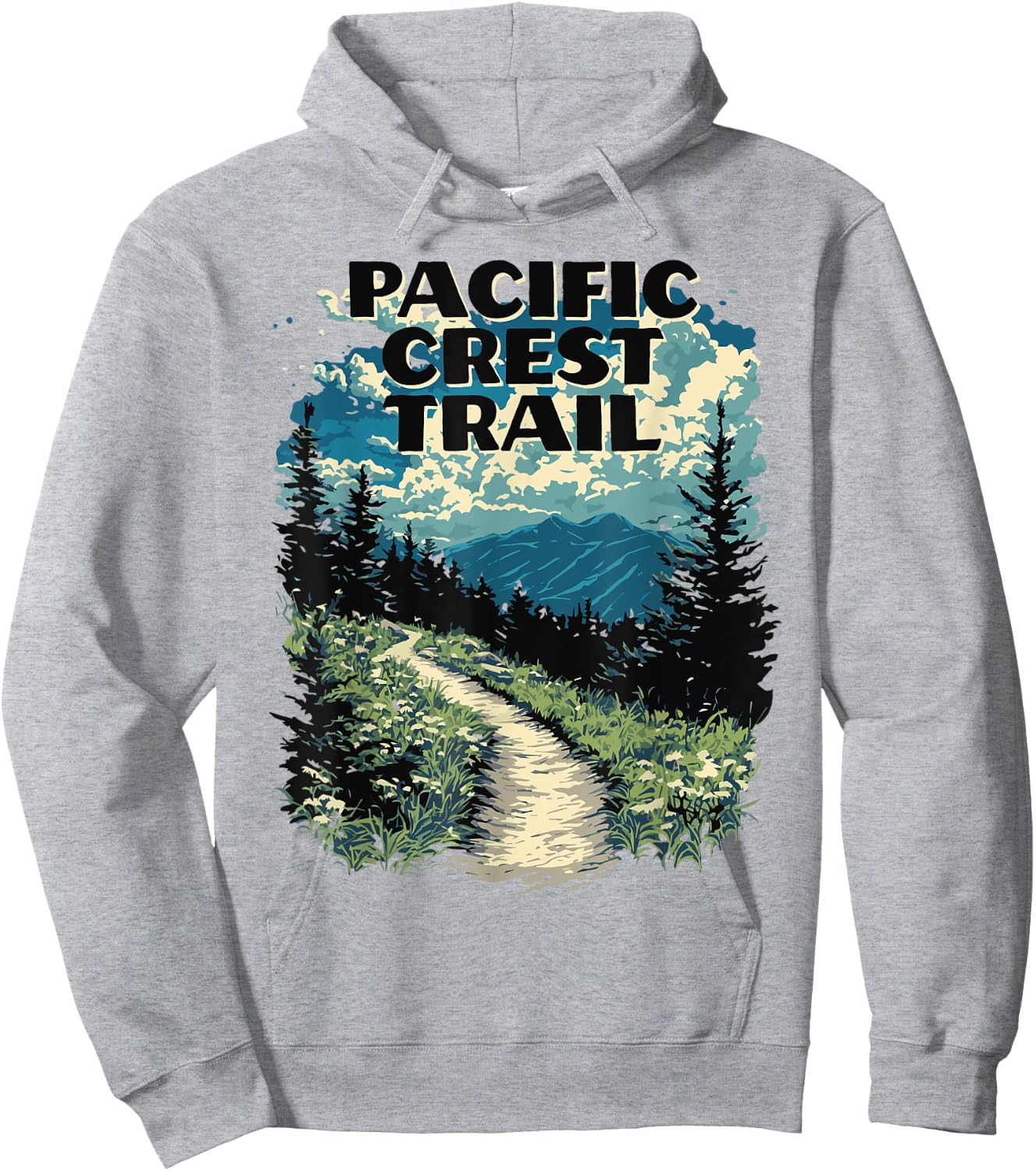 Symbiosis Supply Co. Pacific Crest Trail Classic Fit , Grey, Small Hoodie - Hoodie | Ash