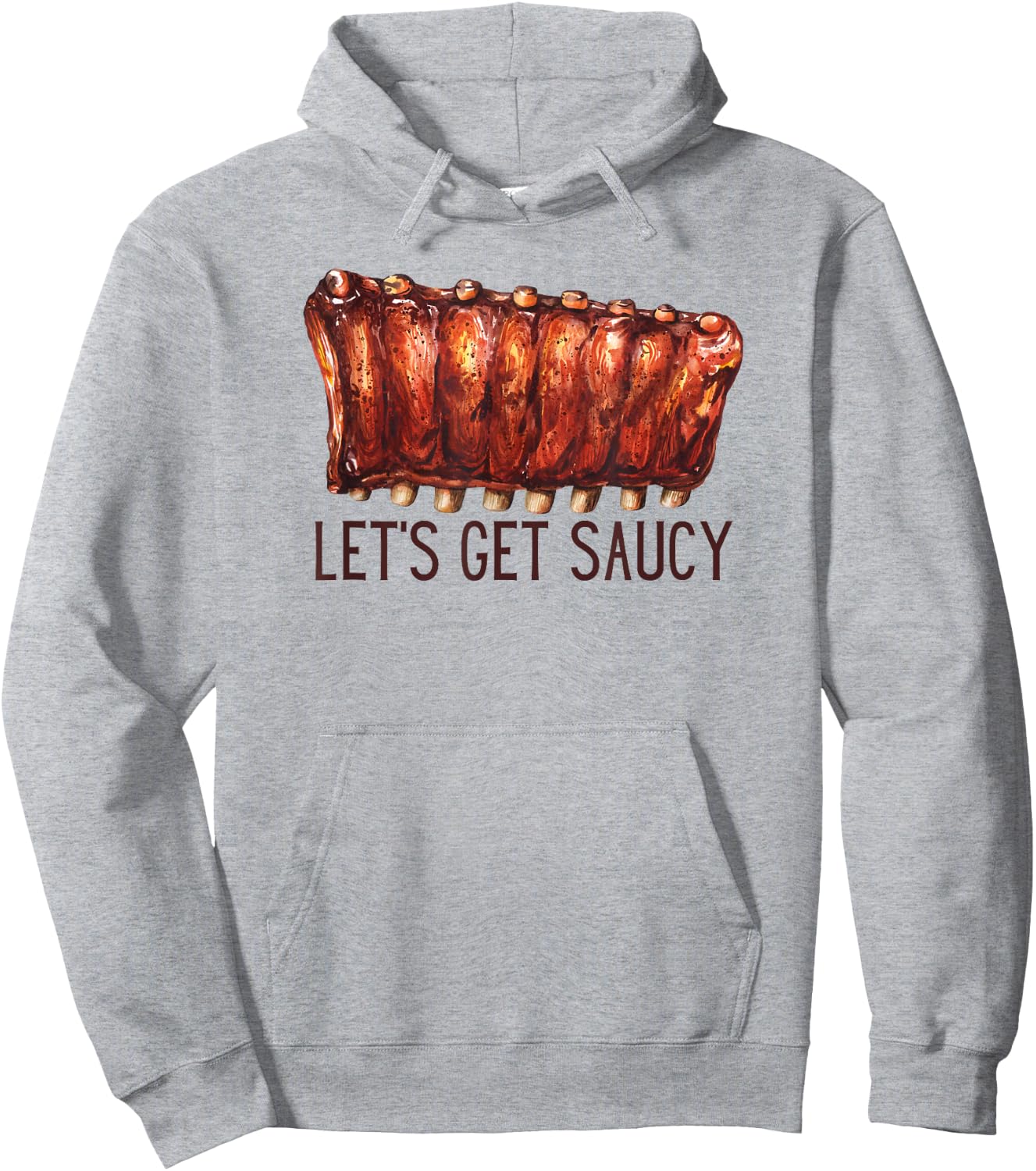 BBQ Ribs Let's Get Saucy Pit Master Cookoff barbecue contest Hoodie - Hoodie | Ash