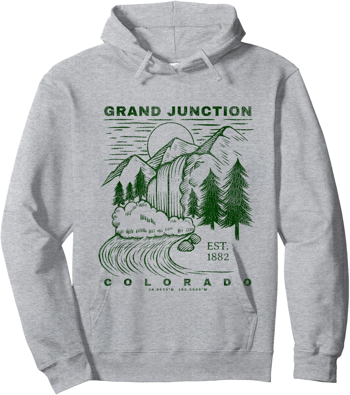 Grand Junction Colorado Neat Souvenir Rustic Grand Junction Hoodie - Hoodie | Ash