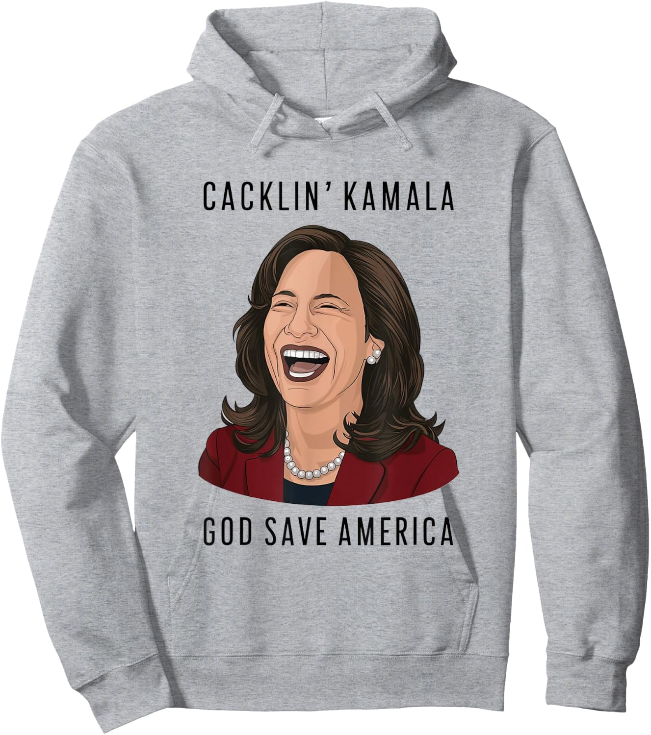 Socialdudtees Funny Anti Laughing Kamala Harris Election Hoodie - Hoodie | Ash