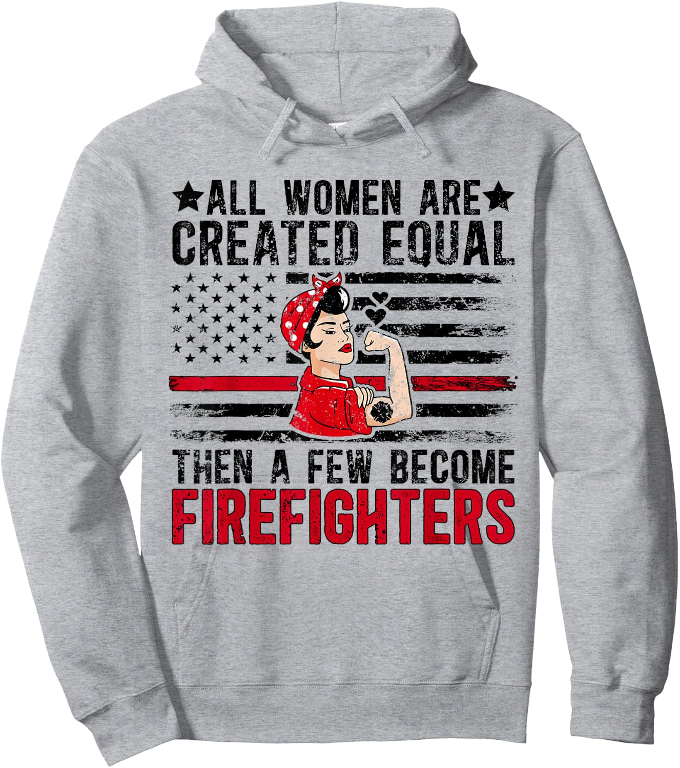 Female Firefighter Women Firewoman Proud Firewomen Hoodie - Hoodie | Ash