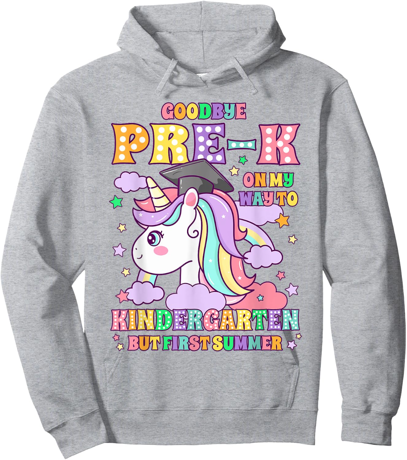 Goodbye Pre-k Graduation To Kindergarten First Summer Kids Hoodie - Hoodie | Ash