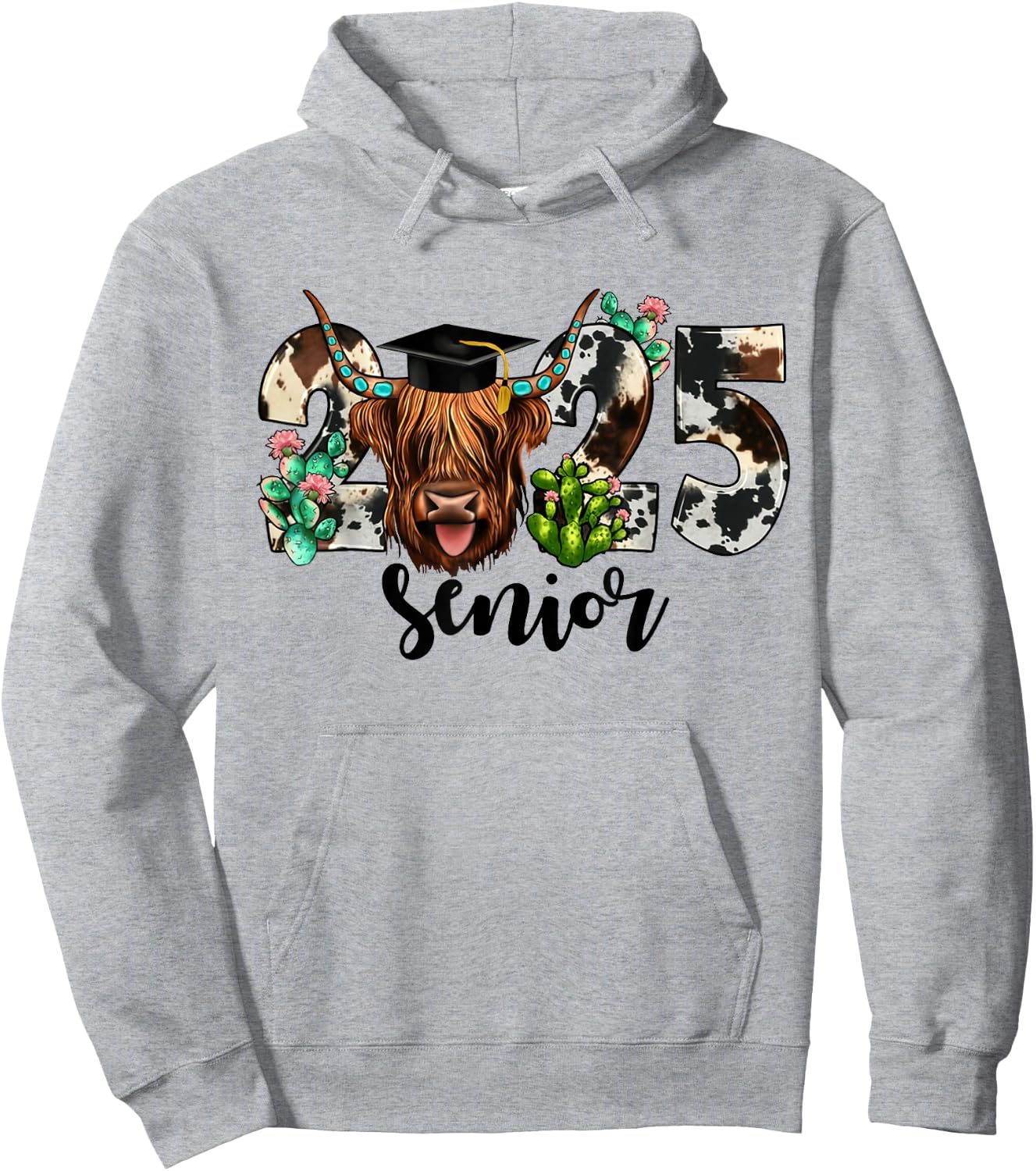 Cow 2025 Senior Class Of 2025 Graduation 2025 Hoodie - Hoodie | Ash