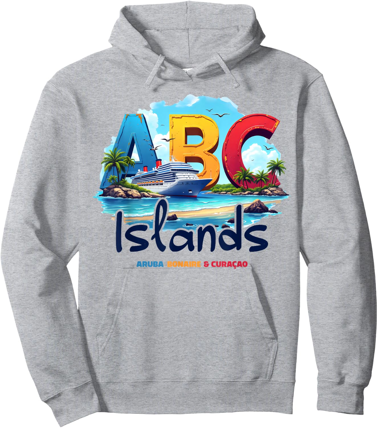 ABC Islands Aruba Bonaire Curacao Cruise Vacation Caribbean Hoodie - Hoodie | Ash